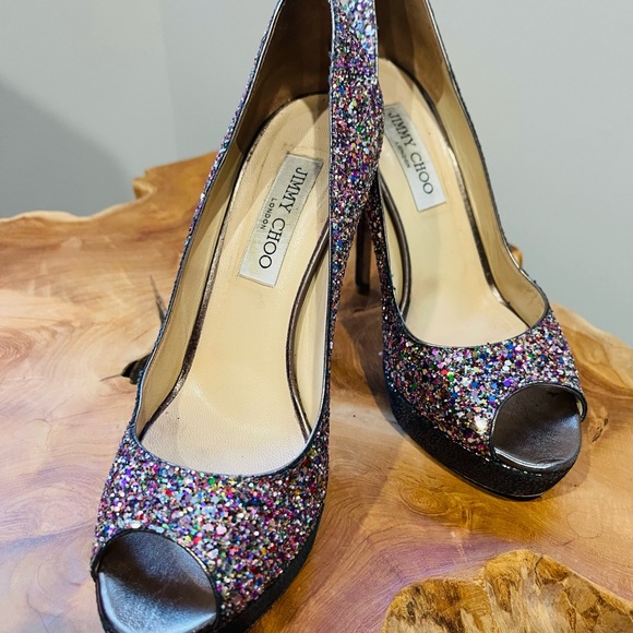Jimmy Choo all glitter size 38 shoe - Picture 2 of 8